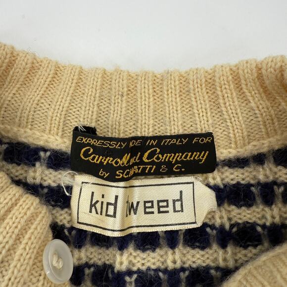 VTG SCHIATTI by Carroll Kid Tweed Sweater Womens Size XL Preppy Academia Wool - Picture 4 of 8